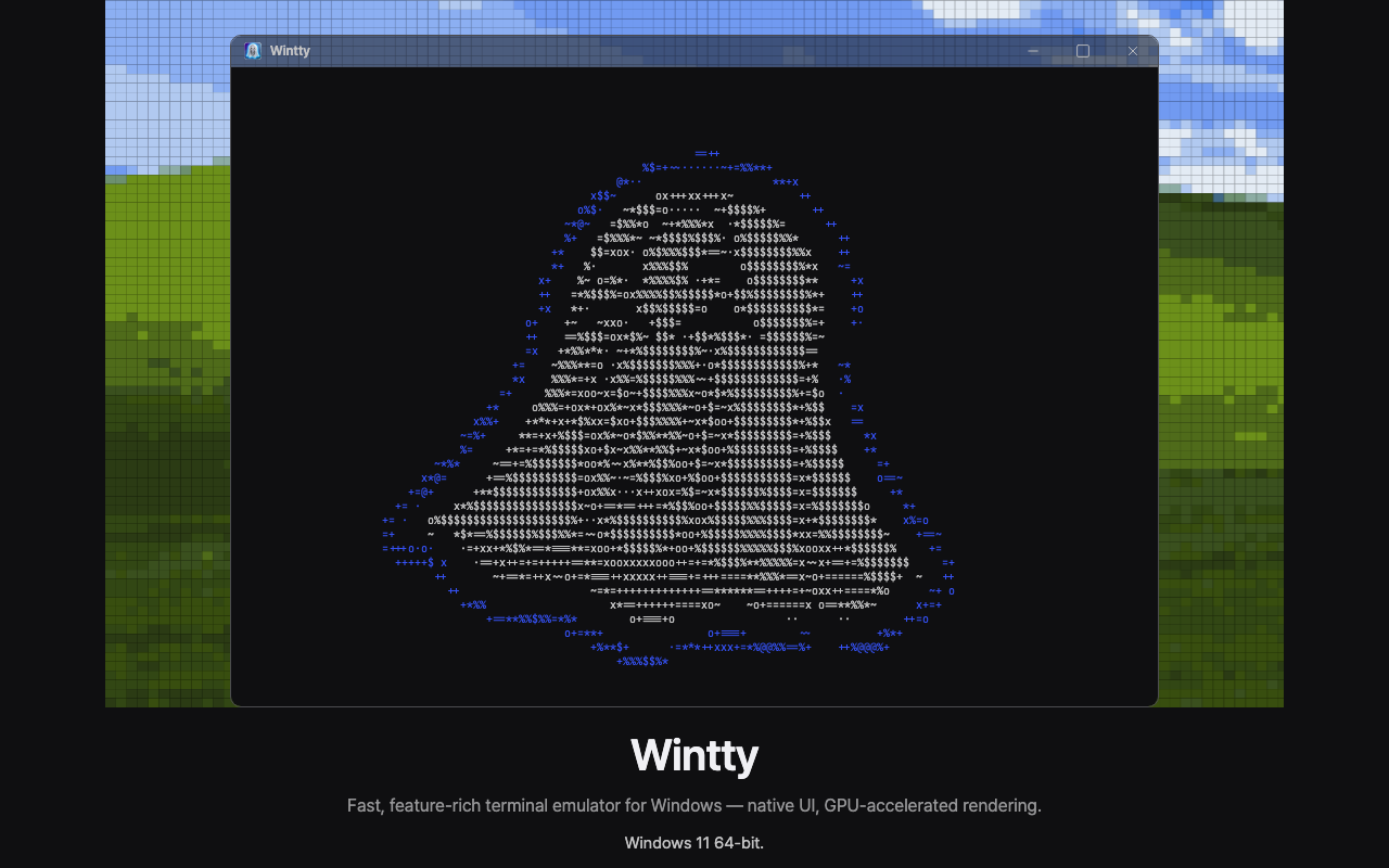 wintty.io — the wintty homepage
